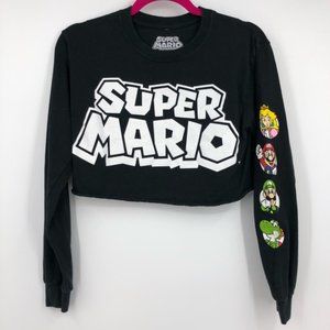 Nintendo Super Mario Brothers Crop Top Long Sleeve